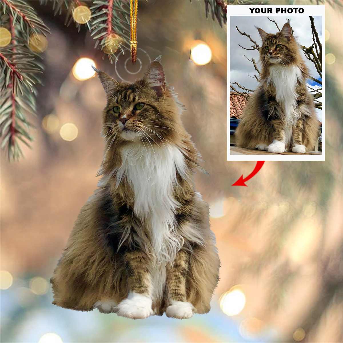Personalized Photo Mica Ornament Gift For Pet Lover Customized Your Photo Ornament Christmas 2025