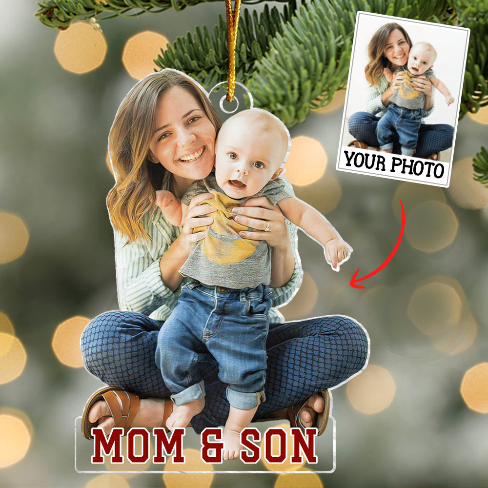 Personalized Photo Mom And Baby Christmas Ornament Xmas Tree Decor Baby's First Xmas Gifts