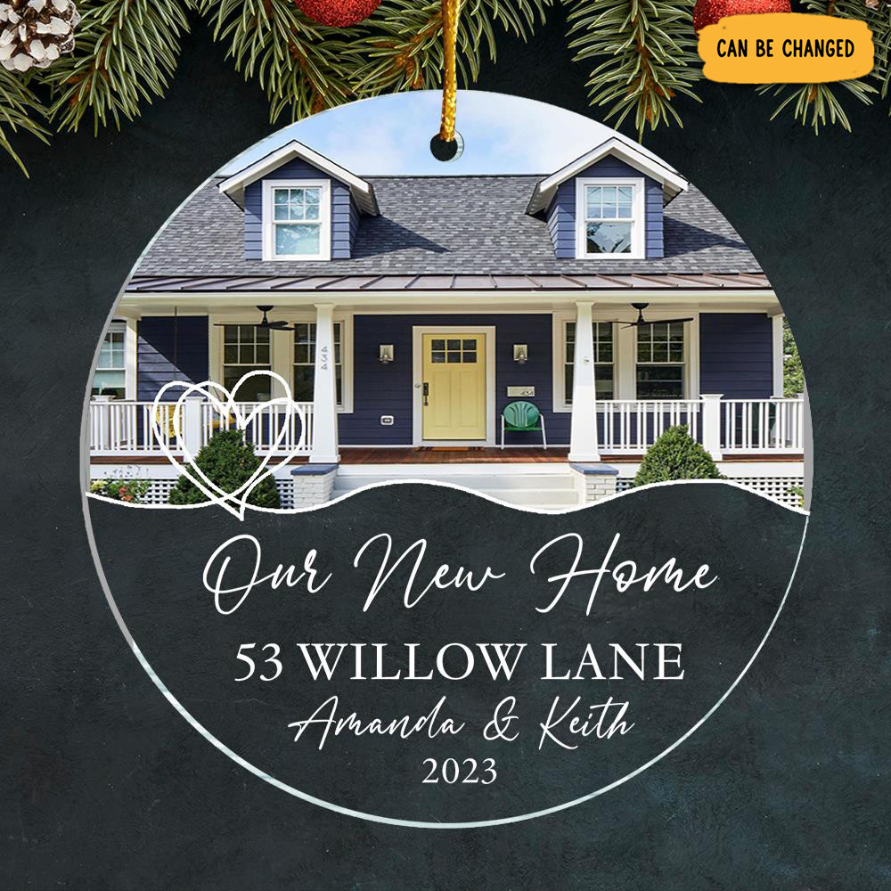 Personalized Photo New Home Christmas Ornament Holiday Decor Christmas Housewarming Gifts