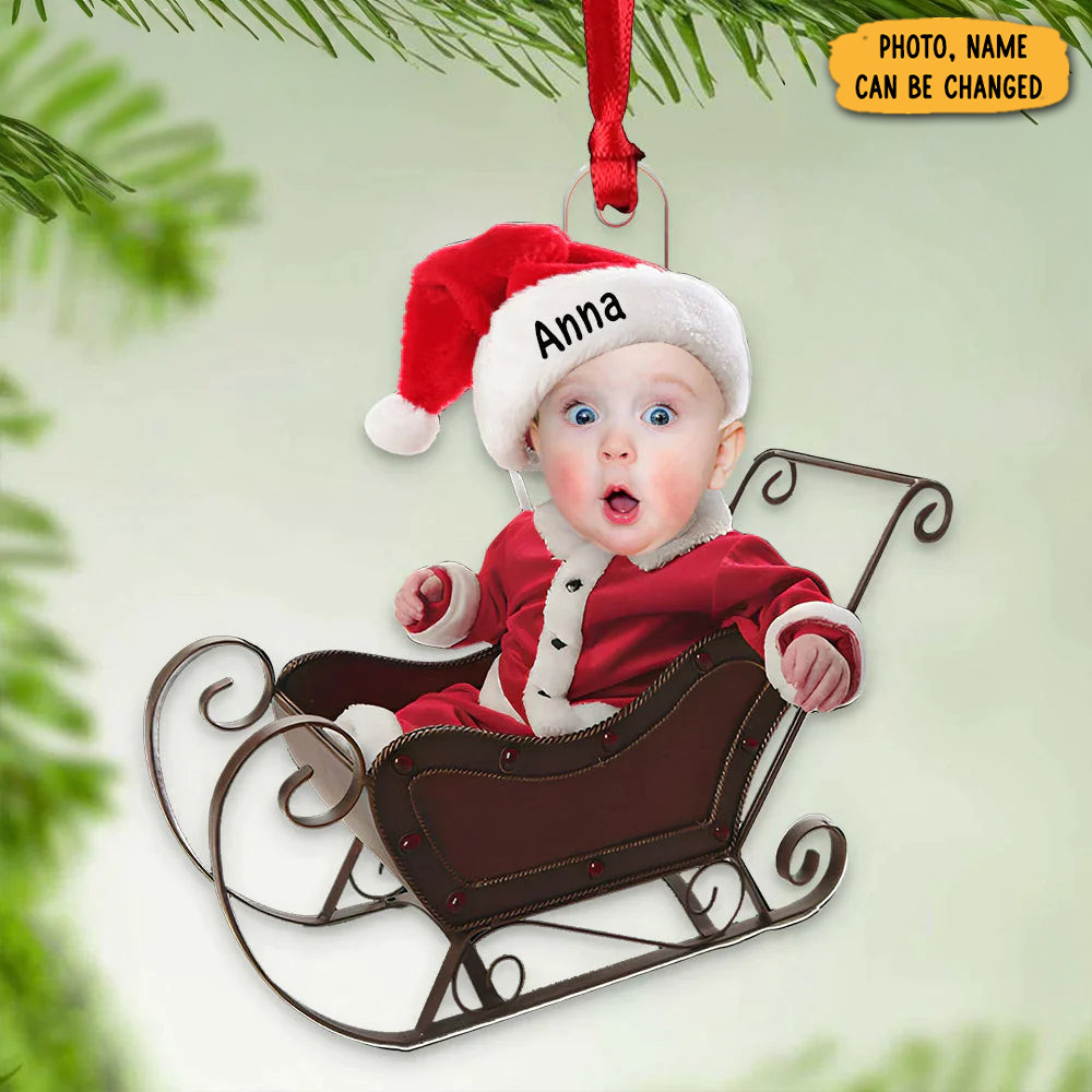 Personalized Photo Newborn Baby Christmas Ornament Xmas Decor Christmas Gifts For Mom