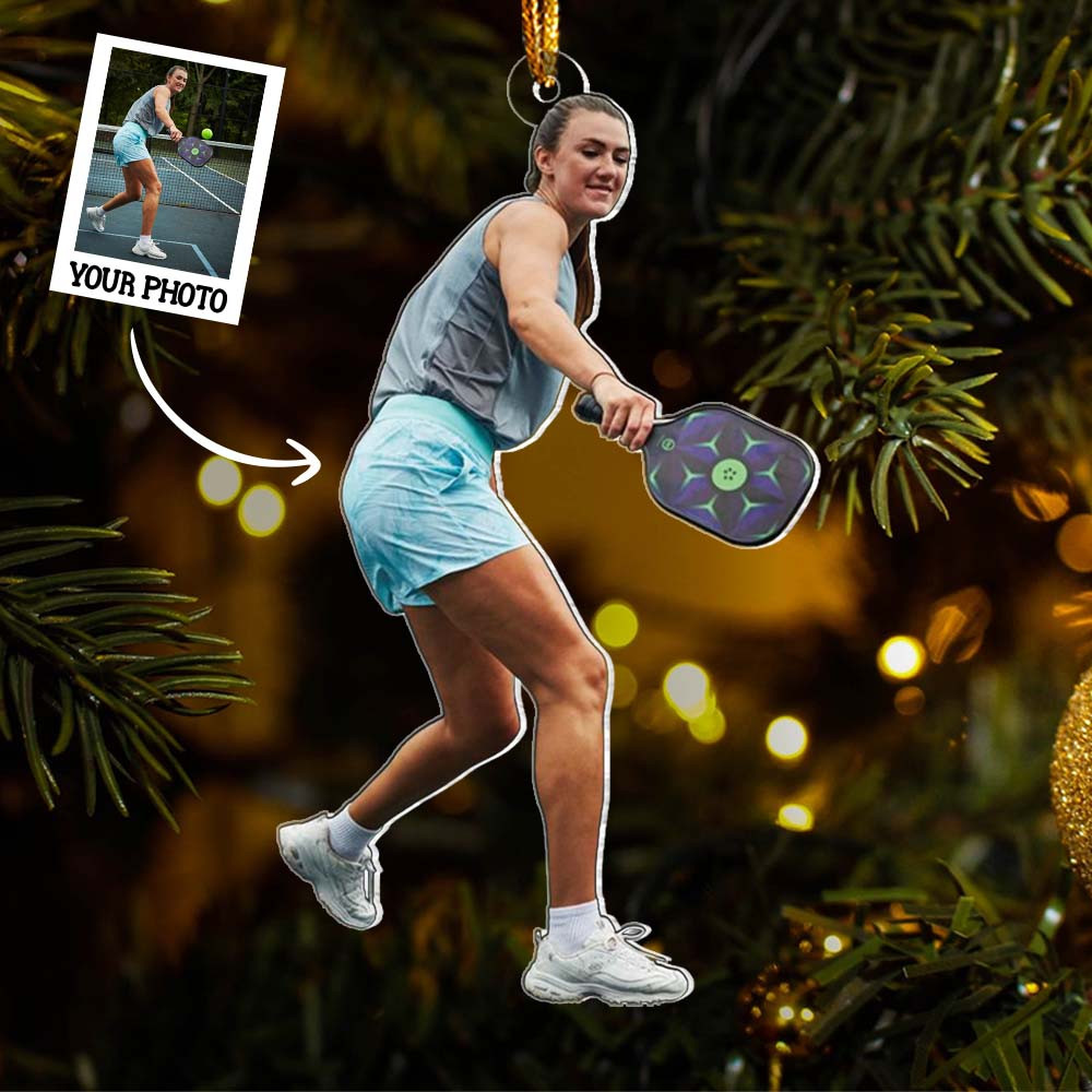 Personalized Photo Pickleball Christmas Ornament Christmas Tree Decorations Xmas Sport Gifts