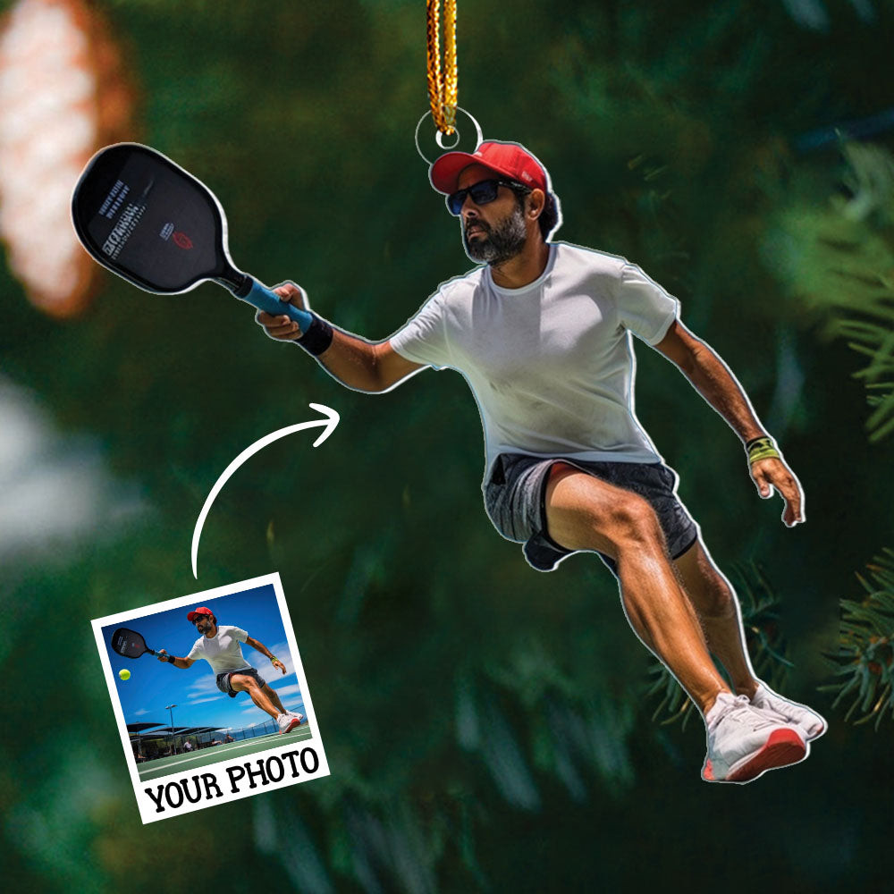 Personalized Photo Pickleball Christmas Ornament Winter Decor Sport Themed Xmas Gifts