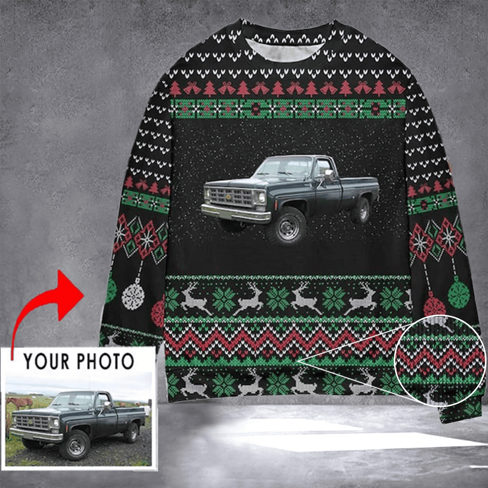 Personalized Photo Race Car Ugly Sweater F1 Christmas Sweater Gifts For Car Racing Fans