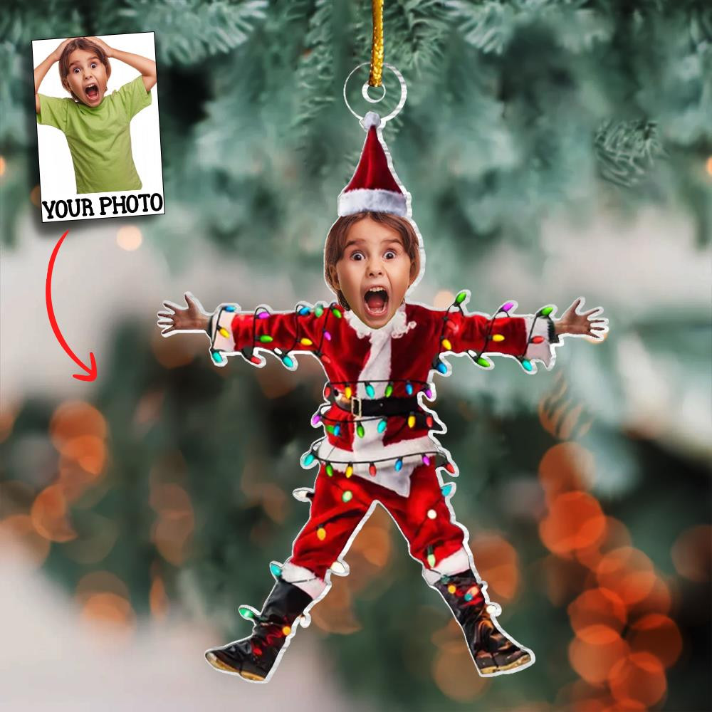 Personalized Photo Santa Kid Christmas Ornament Christmas Decorations Funny Xmas Gifts