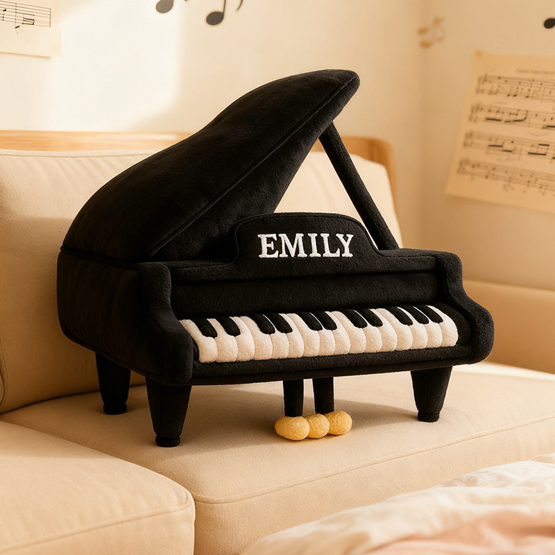 Personalized Piano Shaped Pillow Home Decor Christmas Presents For Piano Players