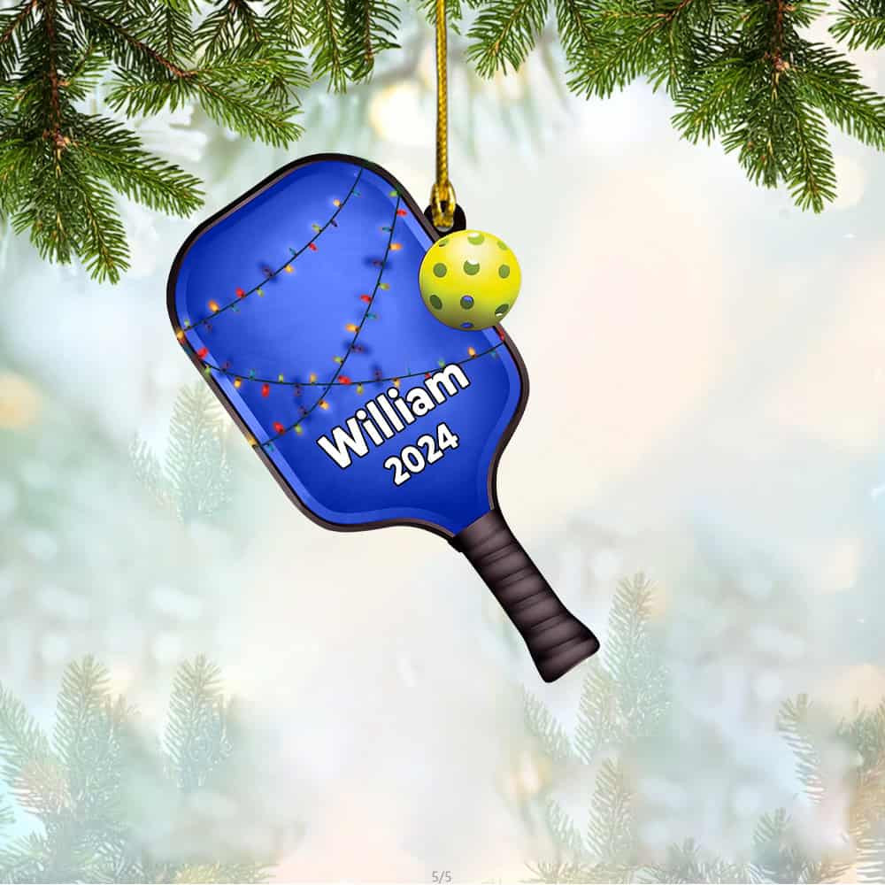 Personalized Pickleball Acrylic Christmas Ornament Pickleball Gift Idea Gift For Pickle Ball Player