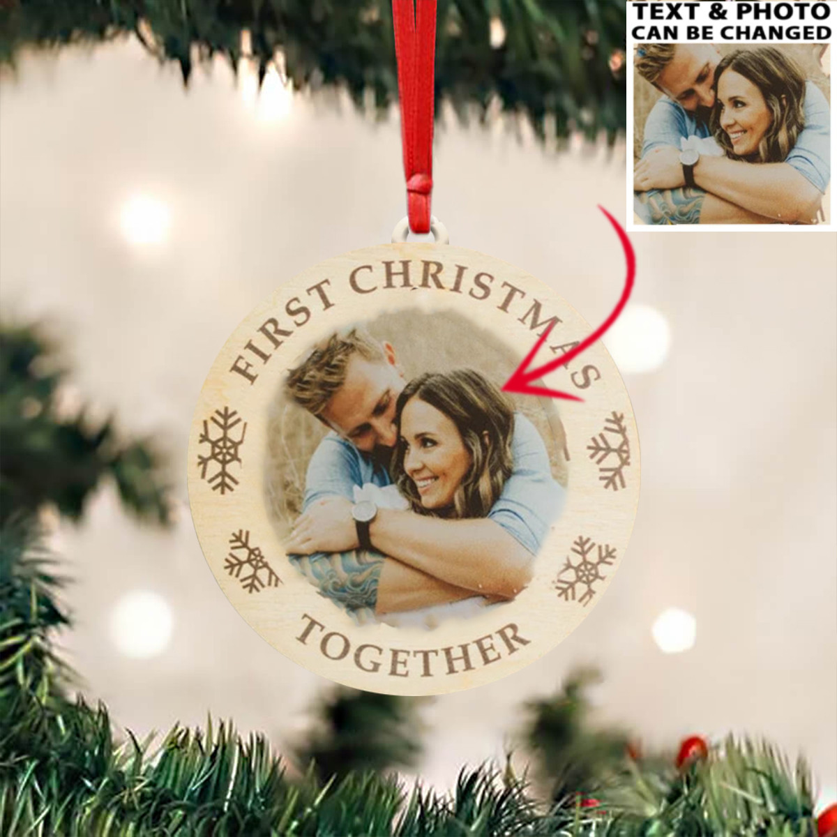 Personalized Picture 1st Christmas Married Ornament Our First Christmas Together Ornament 2024