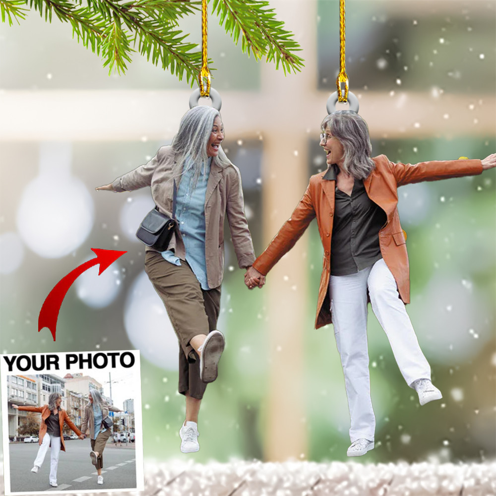 Personalized Picture Bestie Ornament Custom Best Friend Christmas Ornament Gifts For Bff