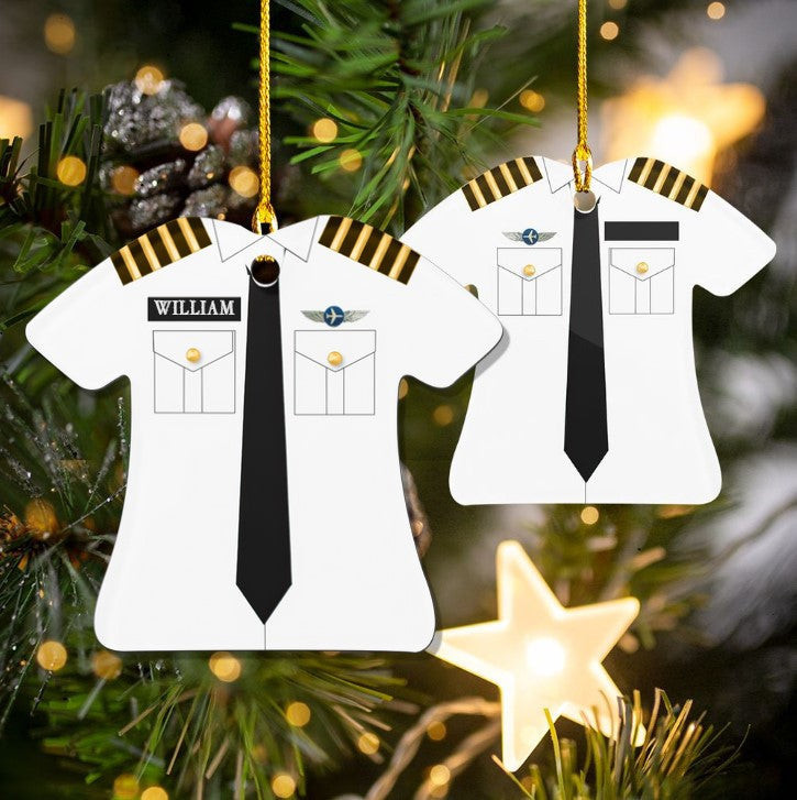 Personalized Pilot Costume Custom Shaped Acrylic Ornament for Pilot