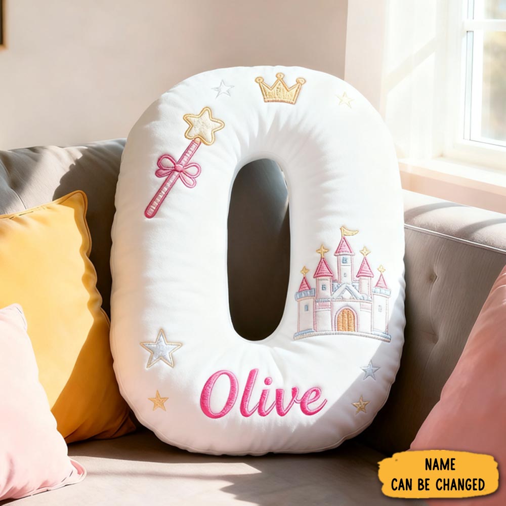 Personalized Pink Dream Castle With Name Graphic 3d Print Pillow Christmas Gift For Kids