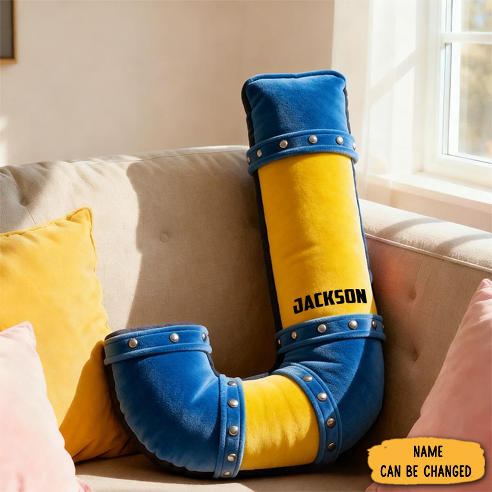 Personalized Pipe Throw Pillow Custom Name Design Cushion Gift For Firefighter Enthusiasts And Kids