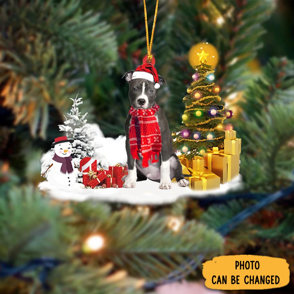Personalized Pit Bull Christmas Ornament Charming Christmas Ornament Gift Idea