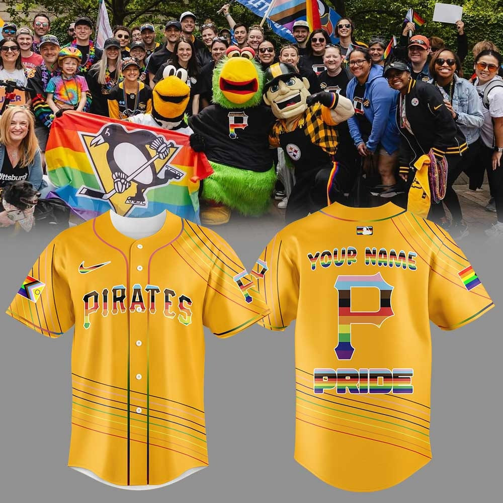 Personalized Pittsburgh Pirates Happy Pride Month Yellow Jersey Gifts For Friends