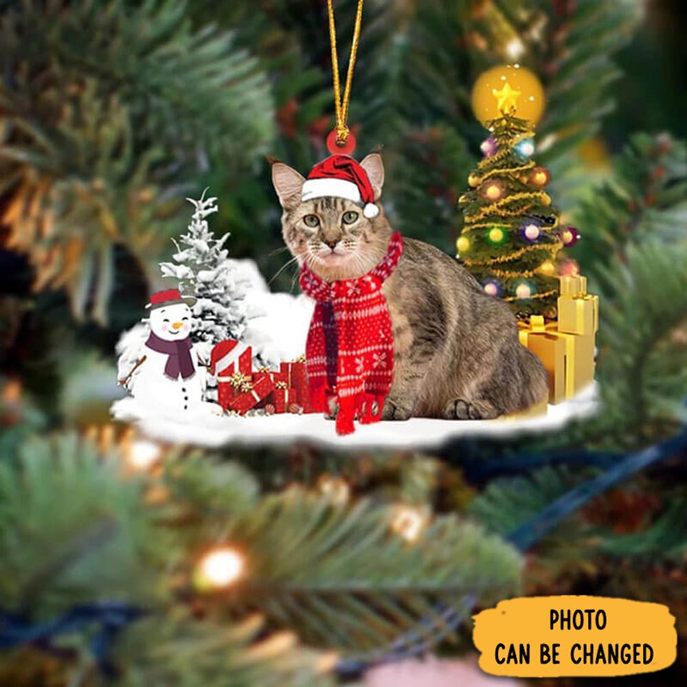 Personalized Pixie-Bob Cat Christmas Ornament Special Father's Day Ornament Gift