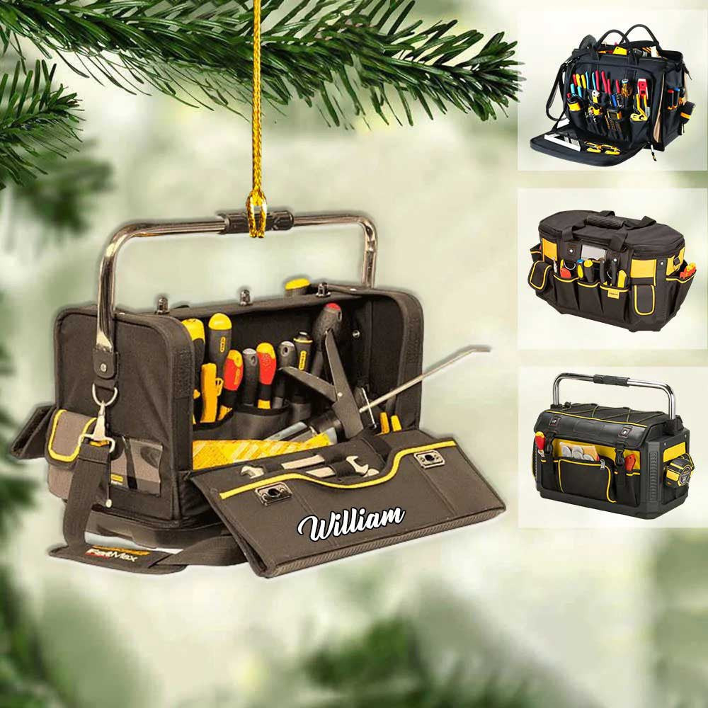 Personalized Plumber Tool Bag Acrylic Ornament Christmas Tree Decor For Plumbers
