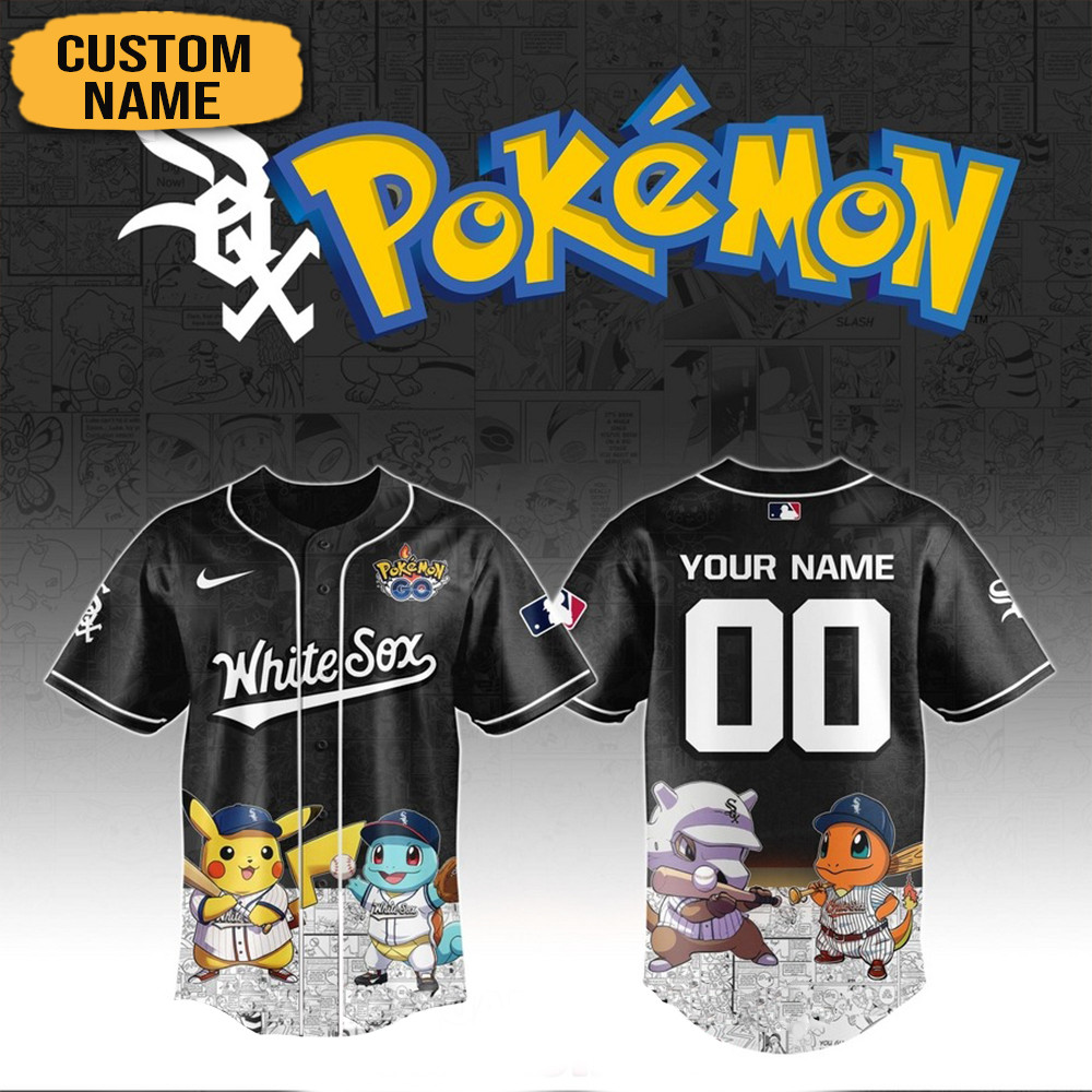 Personalized Pokemon Joining Chicago White Sox Baseball Jersey Best Gifts For Baseball Lovers