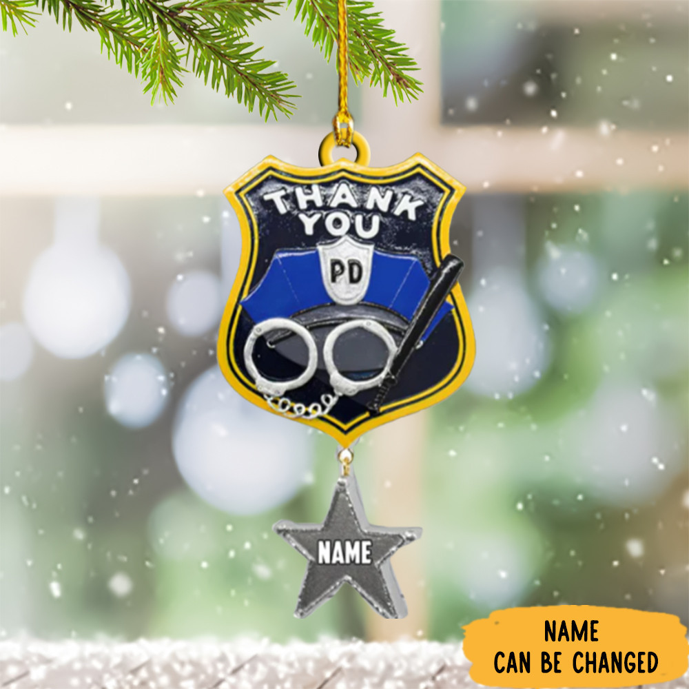 Personalized Police Christmas Ornament Law Enforcement Christmas Ornaments 2024