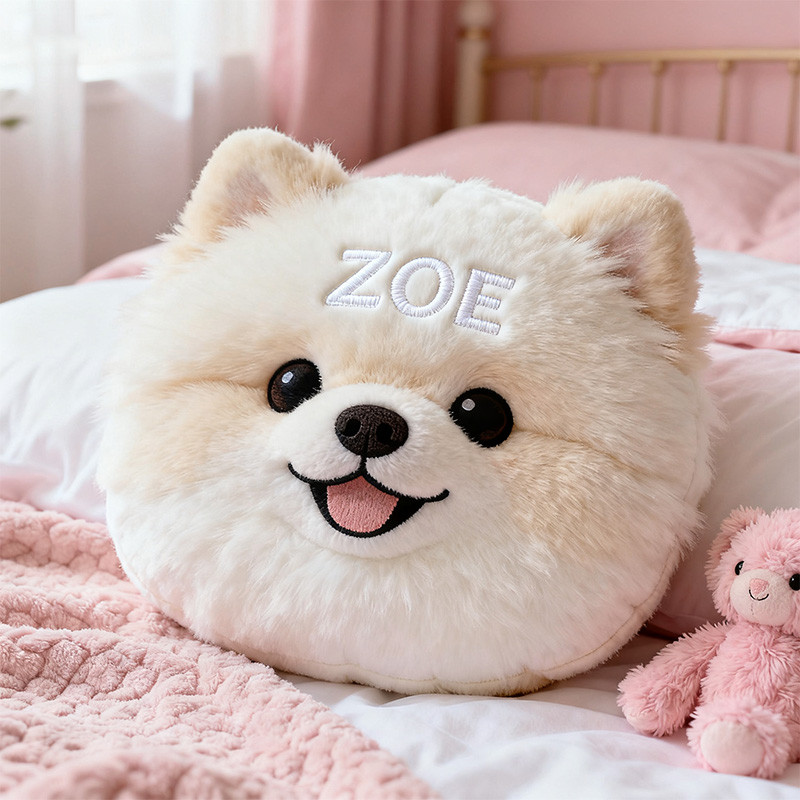 Personalized Pomeranian Big Head Pillow Cute Animal Bed Decor Christmas Gifts For Dog Lovers