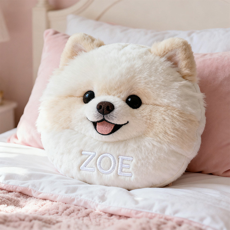 Personalized Pomeranian Big Head Pillow Cute Animal Bed Decor Christmas Ideas For Dog Lovers