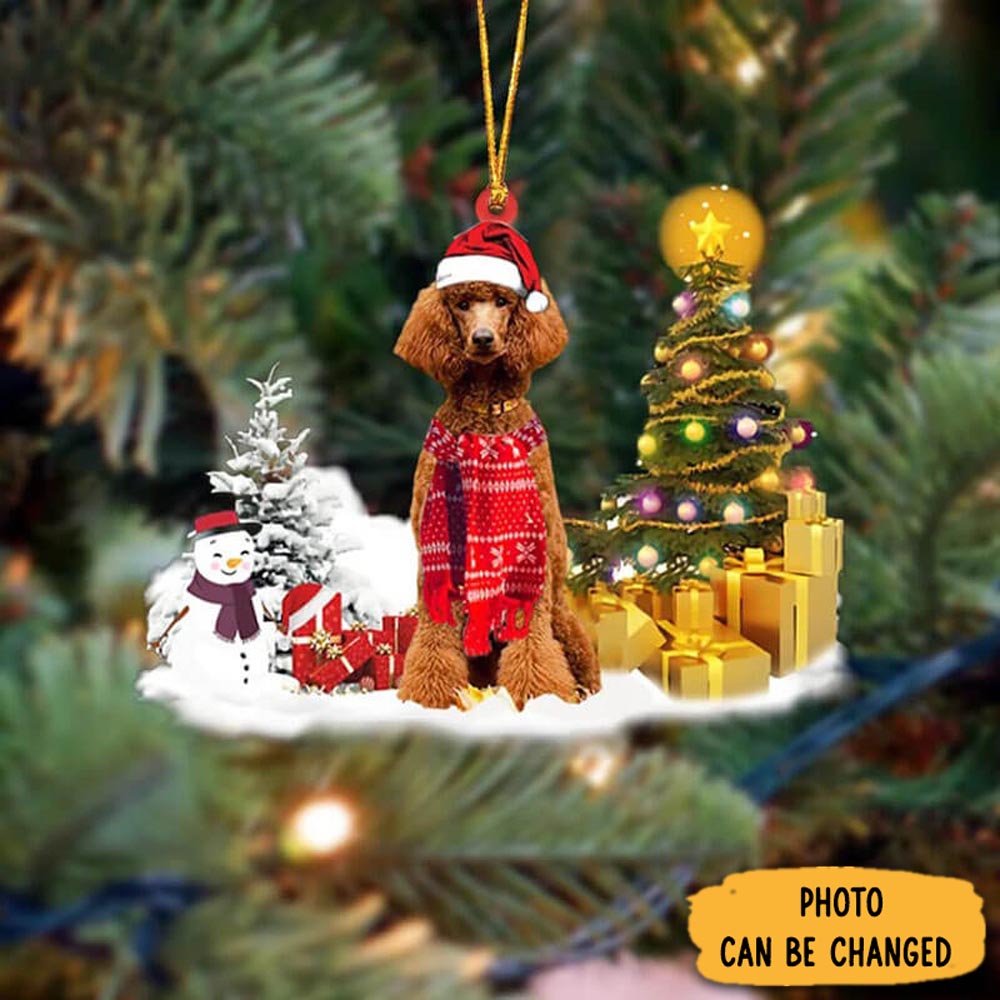 Personalized Poodle Christmas Ornament Elegant Tree Ornament Decoration Unique Holiday Ornament Gift Heartwarming Holiday Ornament Gift