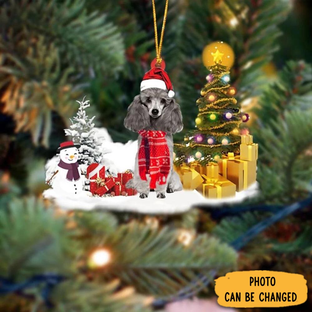 Personalized Poodle Christmas Ornament Heartwarming Family Ornament Keepsake Lovely Personalized Ornament Keepsake Cozy Christmas Ornament Decoration