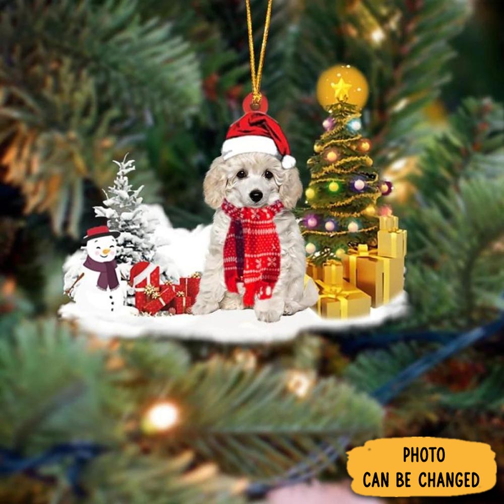 Personalized Poodle Christmas Ornament Lovely Holiday Ornament Display Perfect Christmas Ornament For Tree Memorable Anniversary Ornament Keepsake