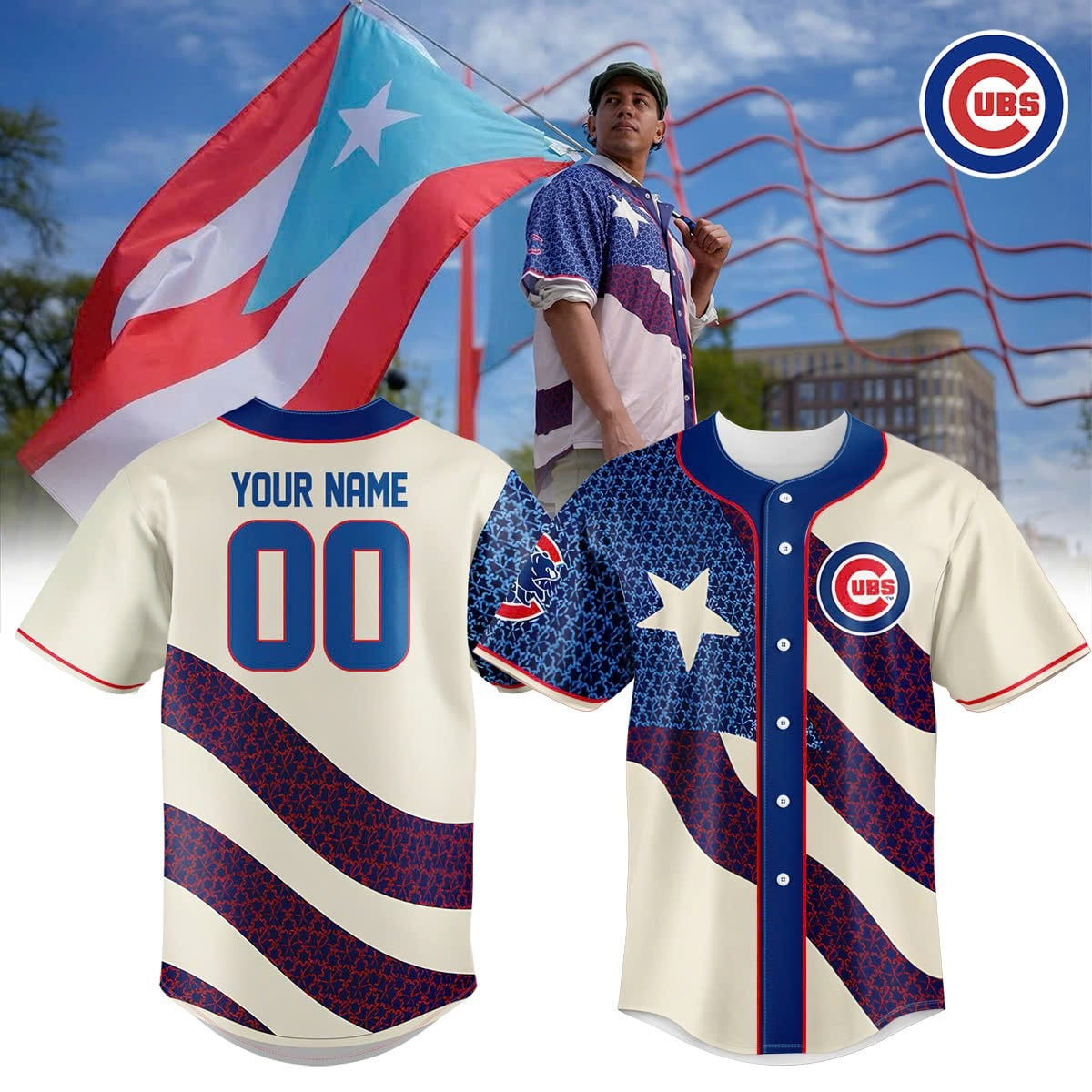 Personalized Puerto Rican And Chicago's Jersey Gifts For Boyfriend