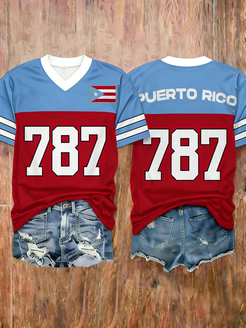 Personalized Puerto Rico Baseball V-Neck Shirt World Baseball Classic 2026 Boricua National Team Pride Fan Gear Gift