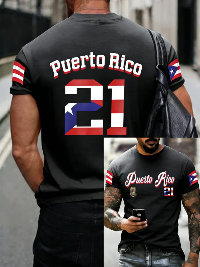Personalized Puerto Rico WBC 2026 Number 21 Baseball T-Shirt Puerto Rican Pride Fan Merch Best Gift For Fans