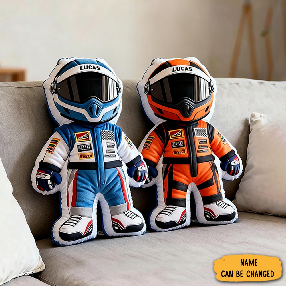 Personalized Racer Throw Pillow Custom Name Graphic 3d Print Design Cushion Gift For Racers And Racing Lovers