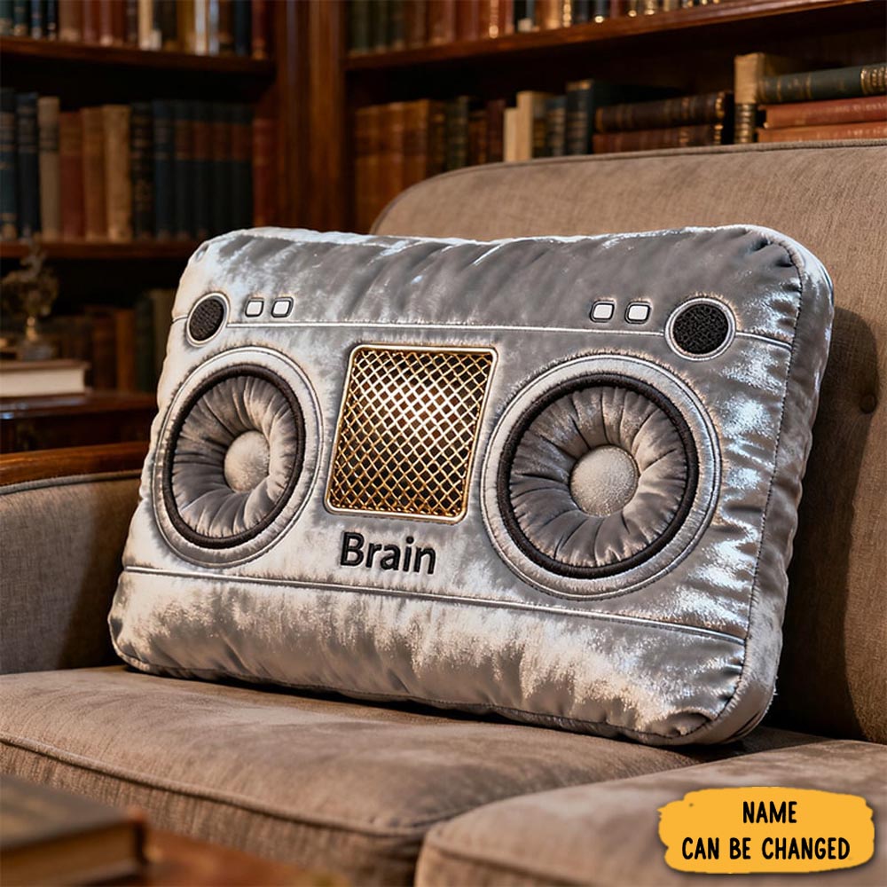 Personalized Radio Pillow Vintage Radio Design Sofa Accent Gifts For Radio Lovers
