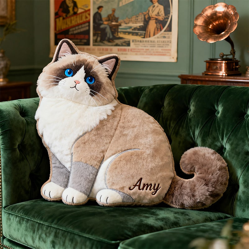 Personalized Ragdoll Cat Pillow Cute Animal Home Decor Christmas Gifts For Cat Lovers