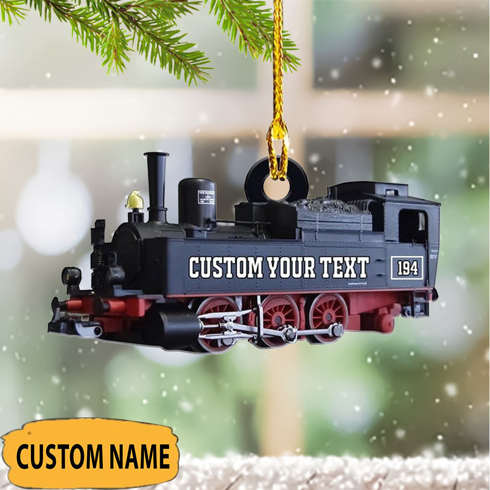 Personalized Railroader Flat Car Ornament Special Christmas Ornaments Holiday Gifts