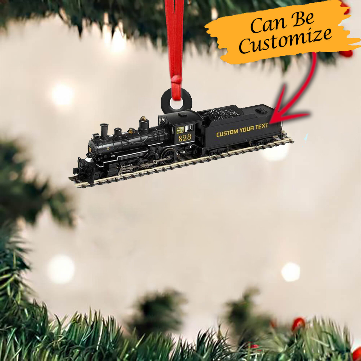 Personalized Railroader Ornament Christmas Tree Decoration Ideas 2024 Train Enthusiast Gifts