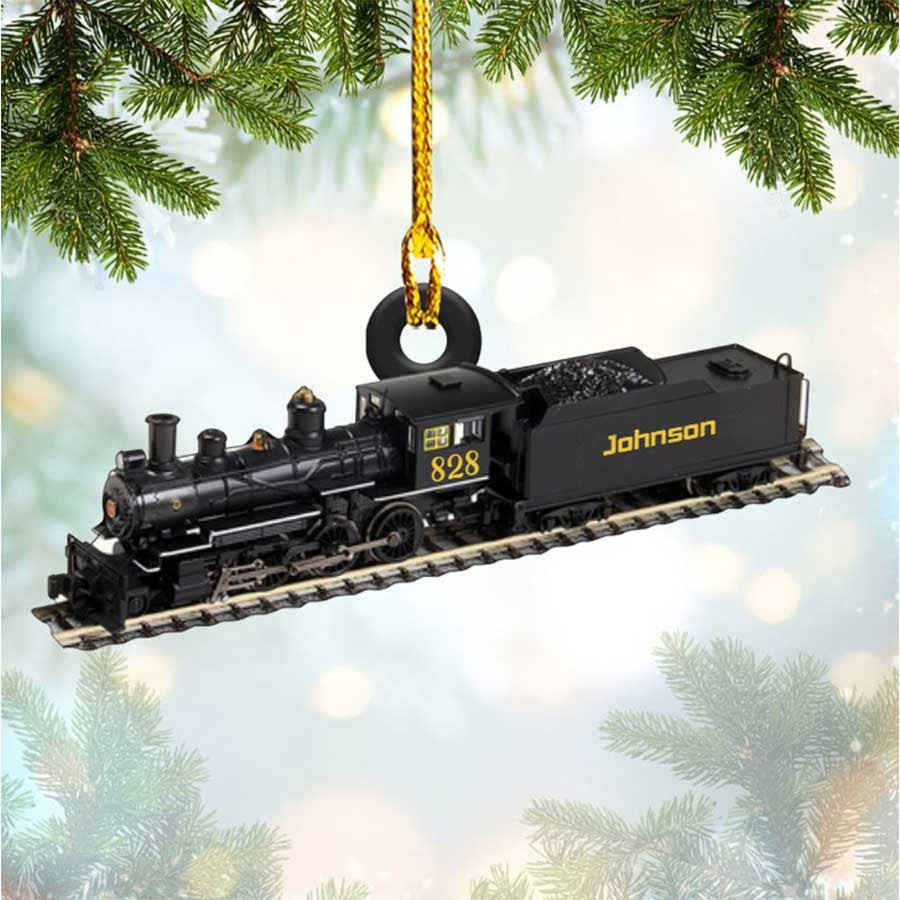 Personalized Railroader Ornament Custom Shaped Acrylic Ornament for Railroader