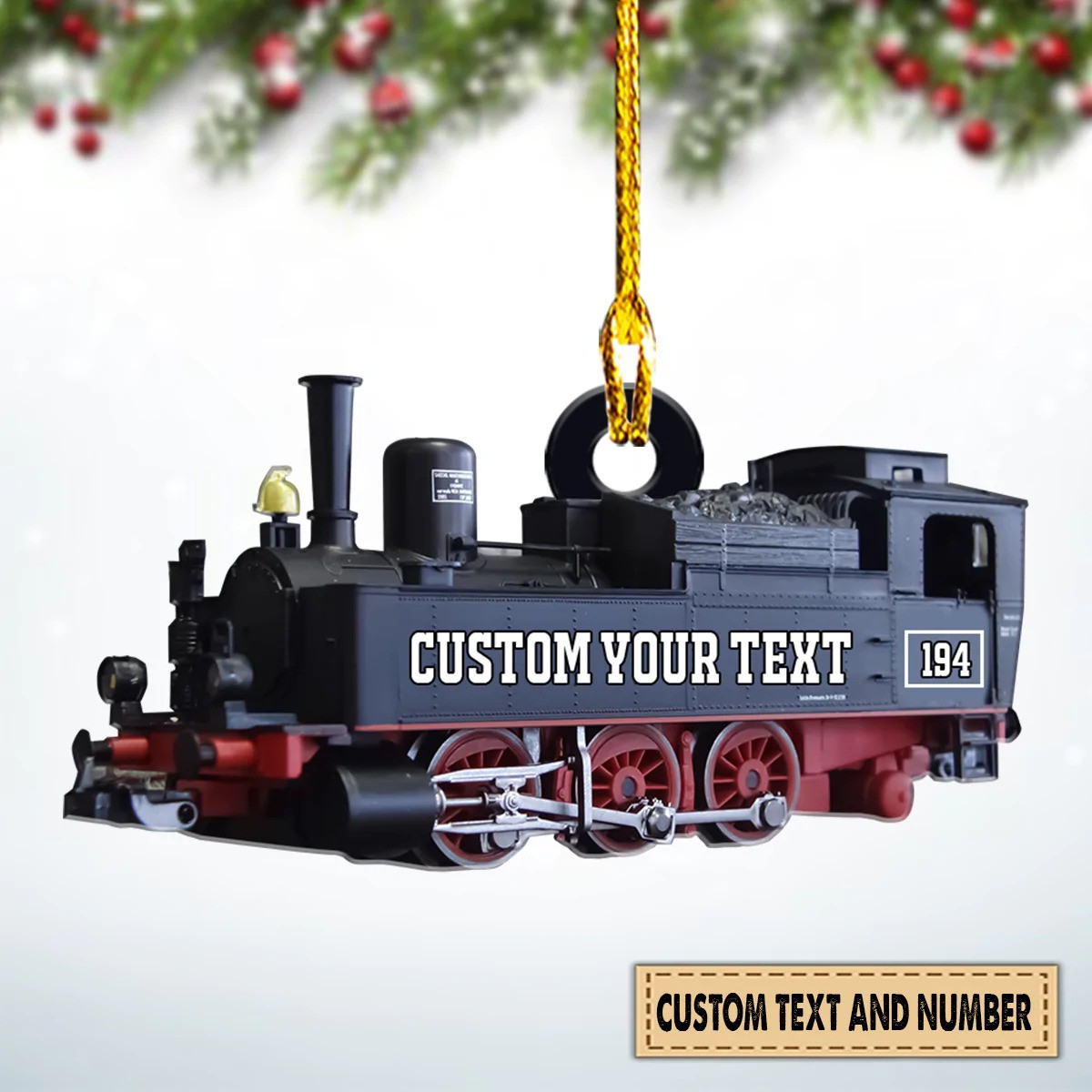 Personalized Railroader Ornament Model Railway Christmas Tree Hanging Ornaments 2024