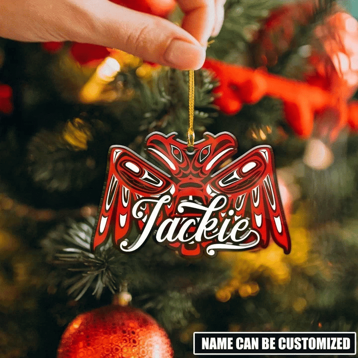 Personalized Ravens Haida Art Christmas Ornament Pacific Northwest Animal Ornament