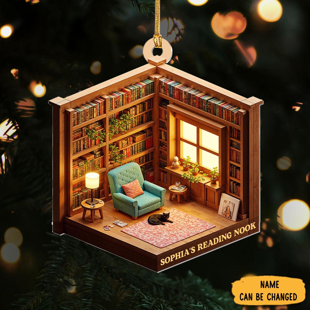 Personalized Reading Nook Christmas Ornament Christmas Decor Xmas Gifts For Girlfriend