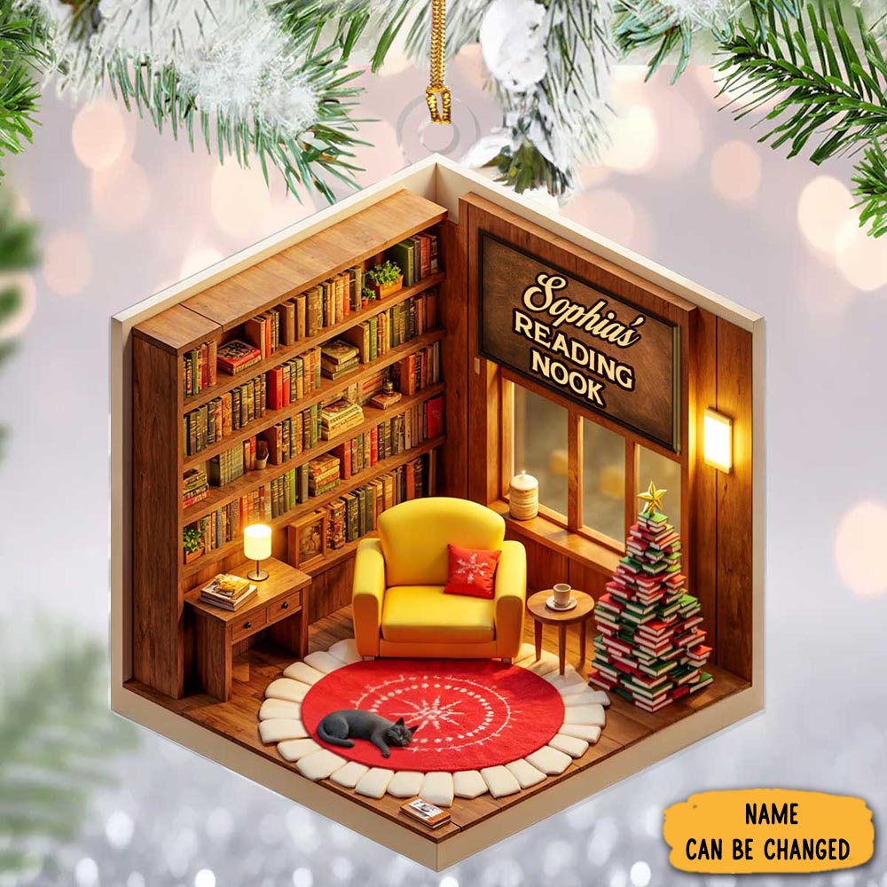 Personalized Reading Nook Christmas Ornament Christmas Tree Decor Unique Gifts For Mom