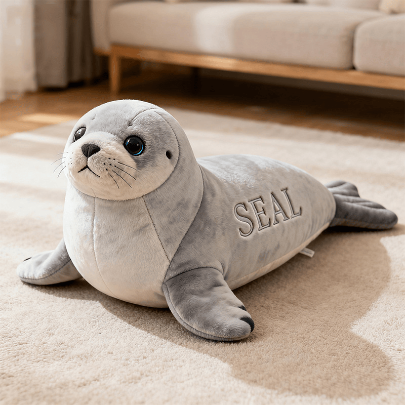 Personalized Realistic Seal Shaped Pillow Gray Sofa Decoration Pillows Great Gifts For Seal Lovers