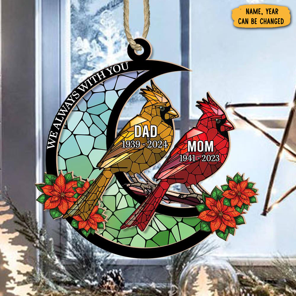 Personalized Red Cardinal Christmas Ornament Xmas Tree Decor Loss Of Loved Ones Memorial Gifts