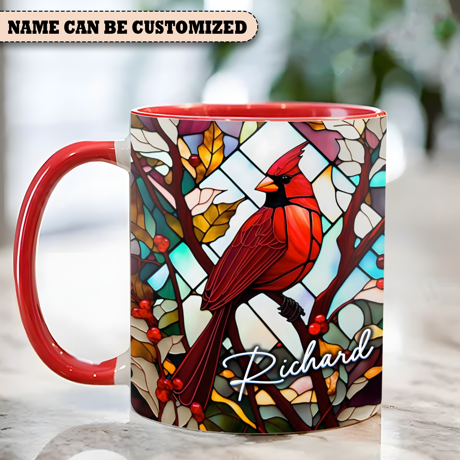 Personalized Red Cardinal Mug Memorial Design Coffee Mug Gifts For Loved Ones