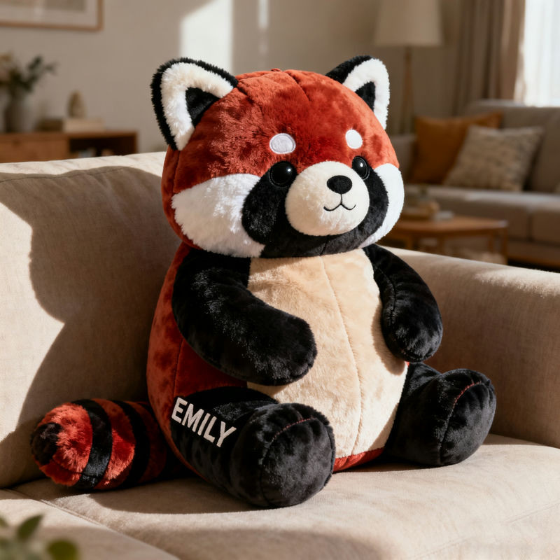 Personalized Red Panda Pillow Cute Living Room Decor Christmas Gifts For Animal Lovers