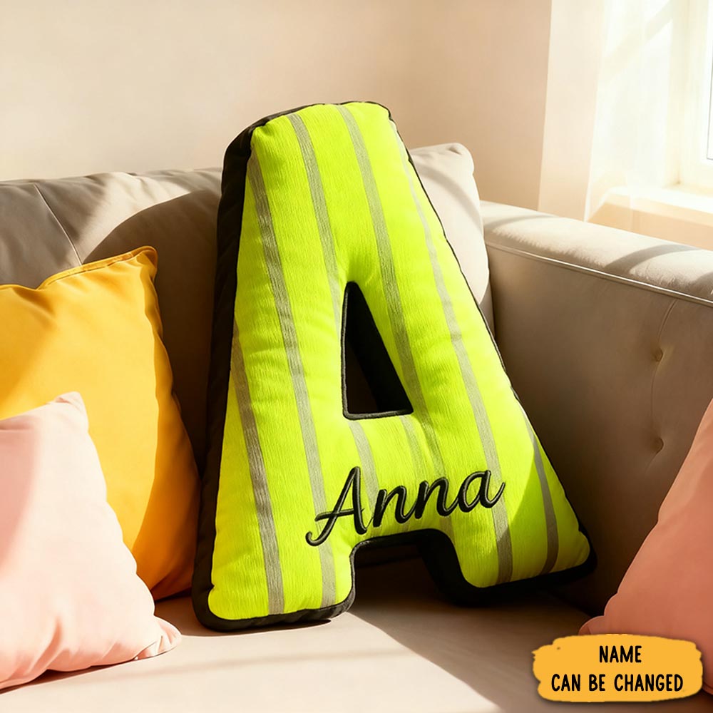 Personalized Reflective Strips Design Letter Throw Pillow Sofa Decor Home Decor Gift Ideas