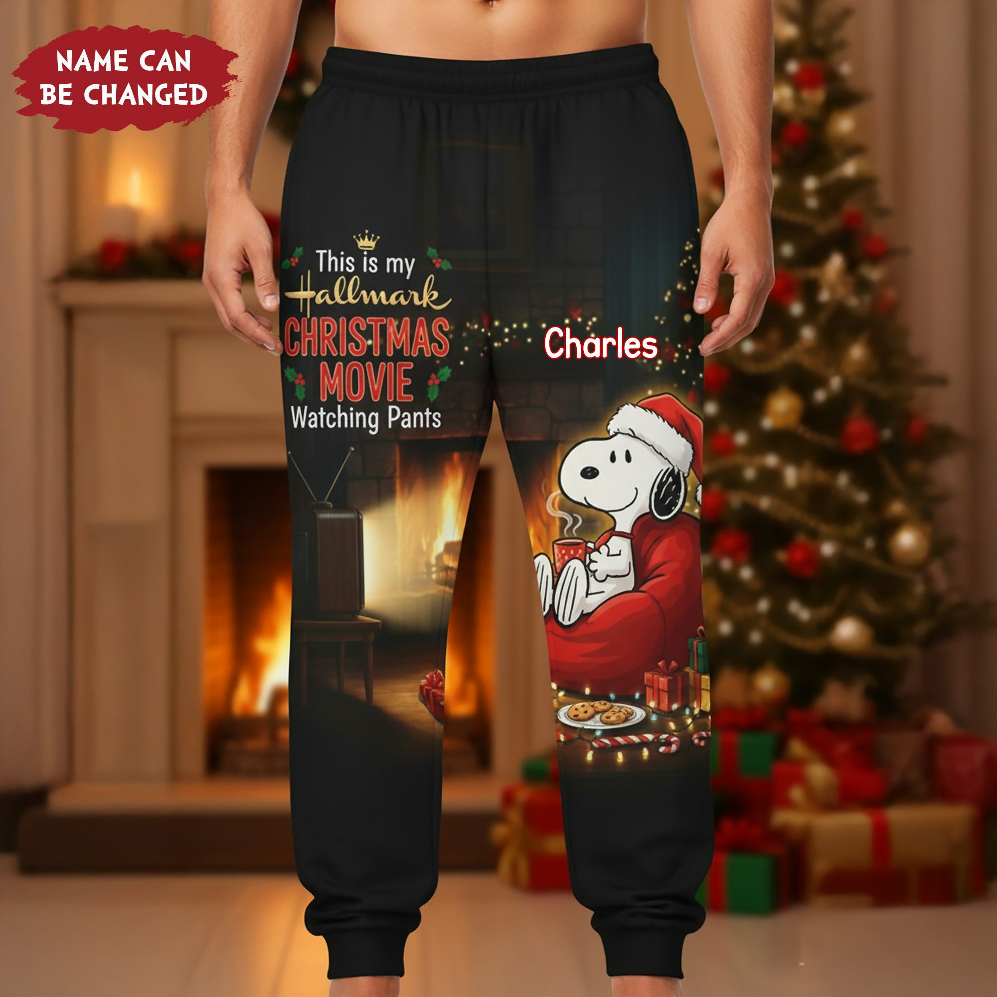 Personalized Relaxed Christmas Night Sweatpants ' Cozy Christmas Gifts - Custom Portrait Funny Christmas Gift