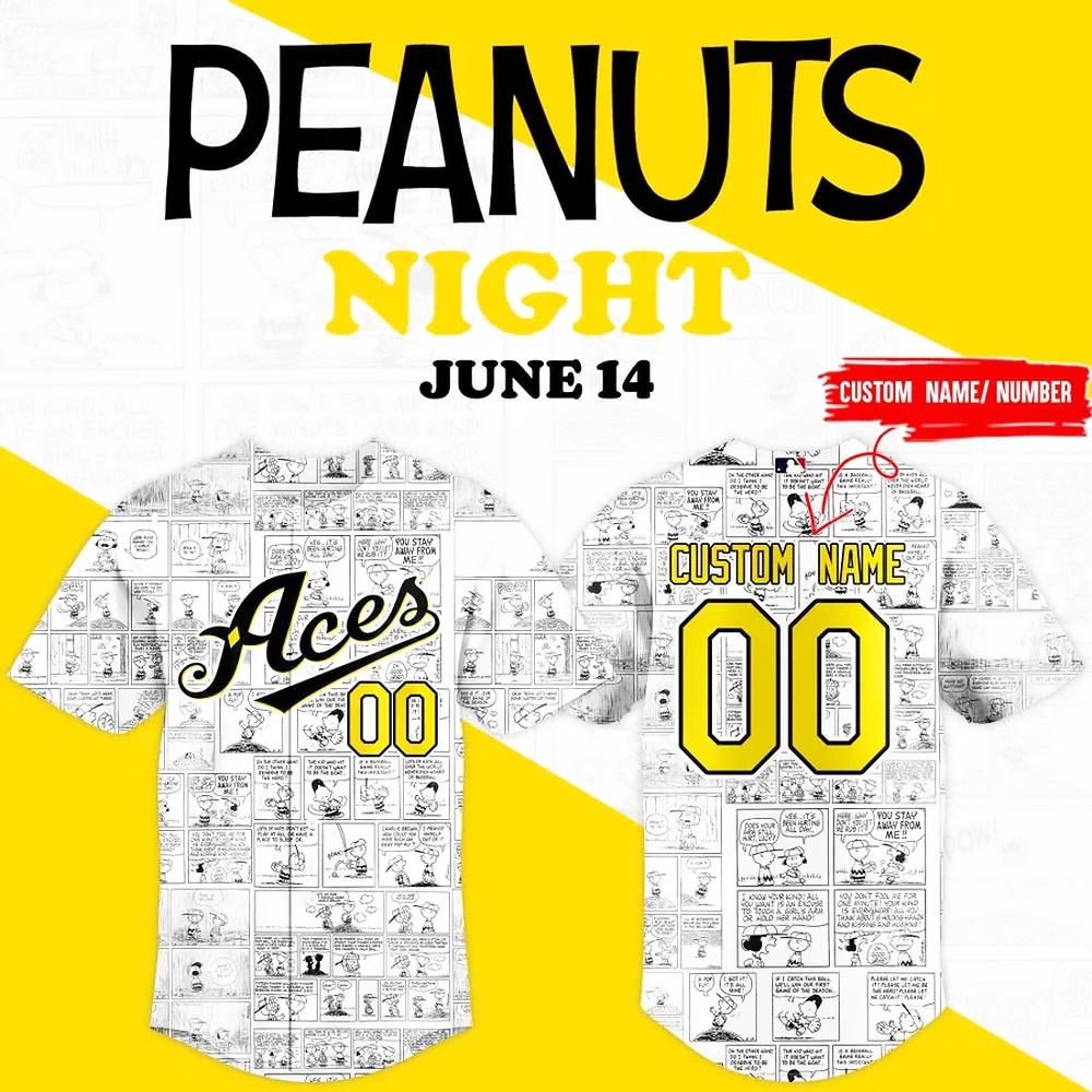 Personalized Reno Aces Peanuts Night Special Limited Edition Baseball Jersey Best Gift For Fans