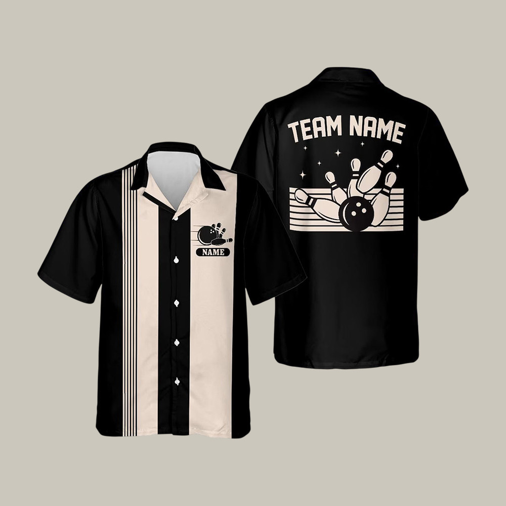 Personalized Retro Bowling Hawaiian Shirt Bowling Lover Clothes Unique Gift For Husband