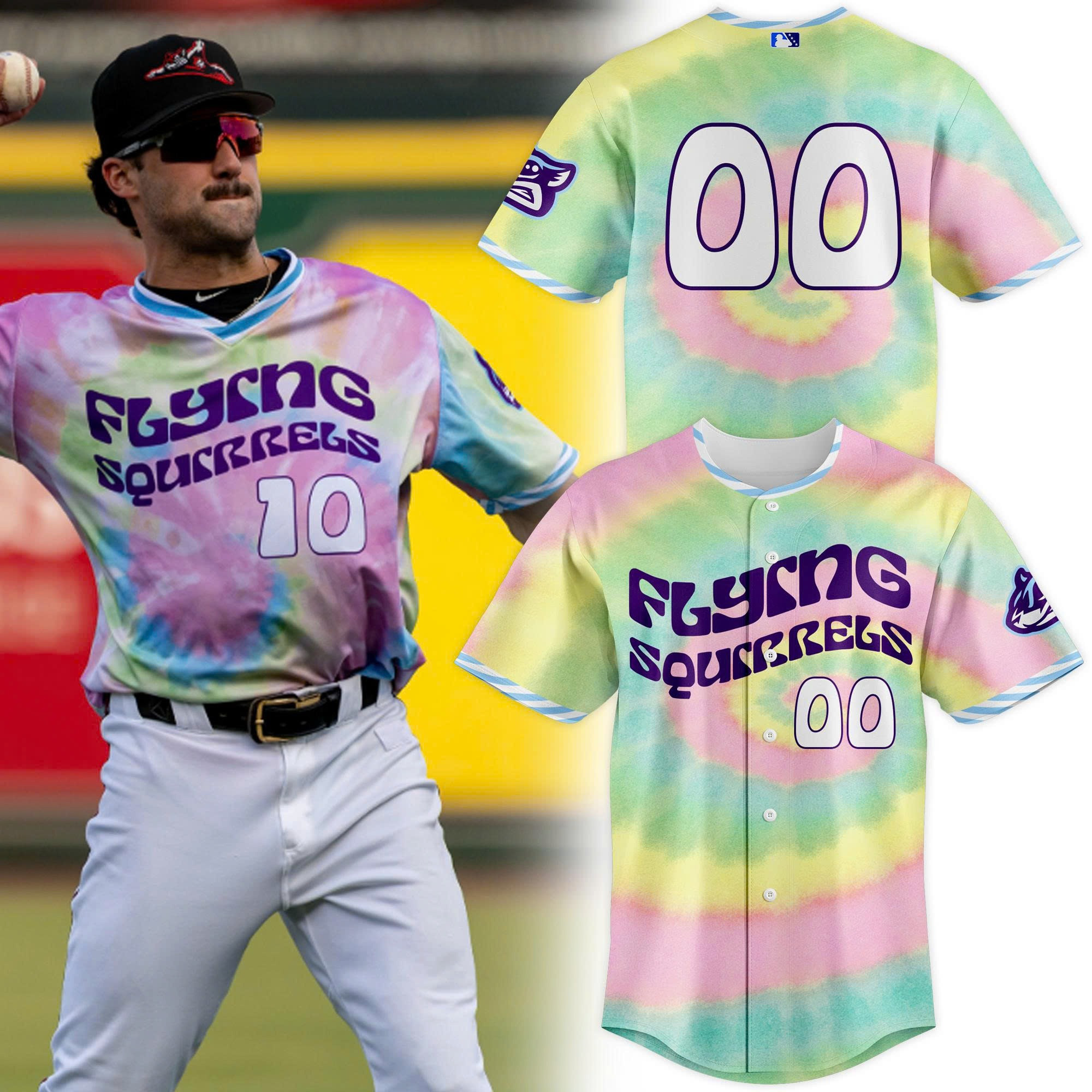Personalized Richmond Flying Squirrels 2025 Grateful Dead Night Jerseys Gift For Fans