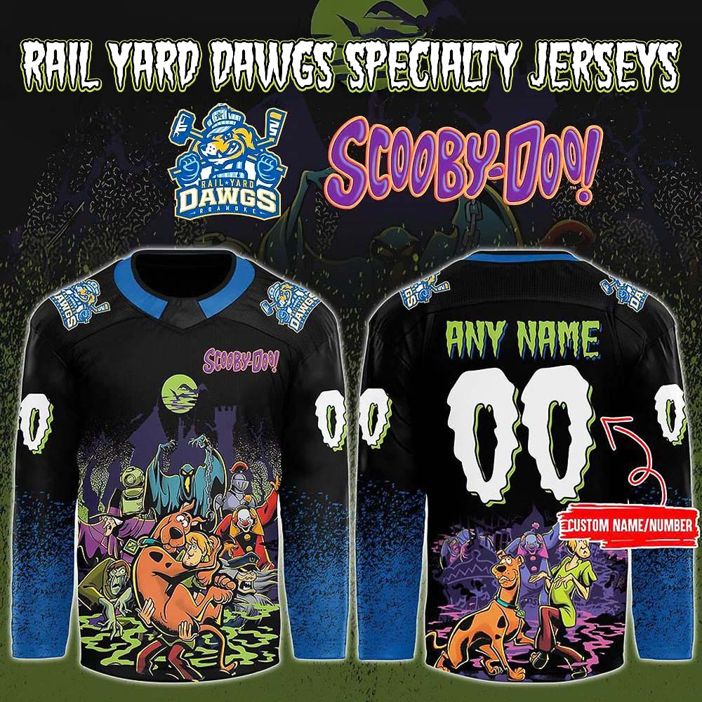 Personalized Roanoke Rail Yard Dawgs x ScooBy-Doo Night Hoodie Best Gift Idea For Fans