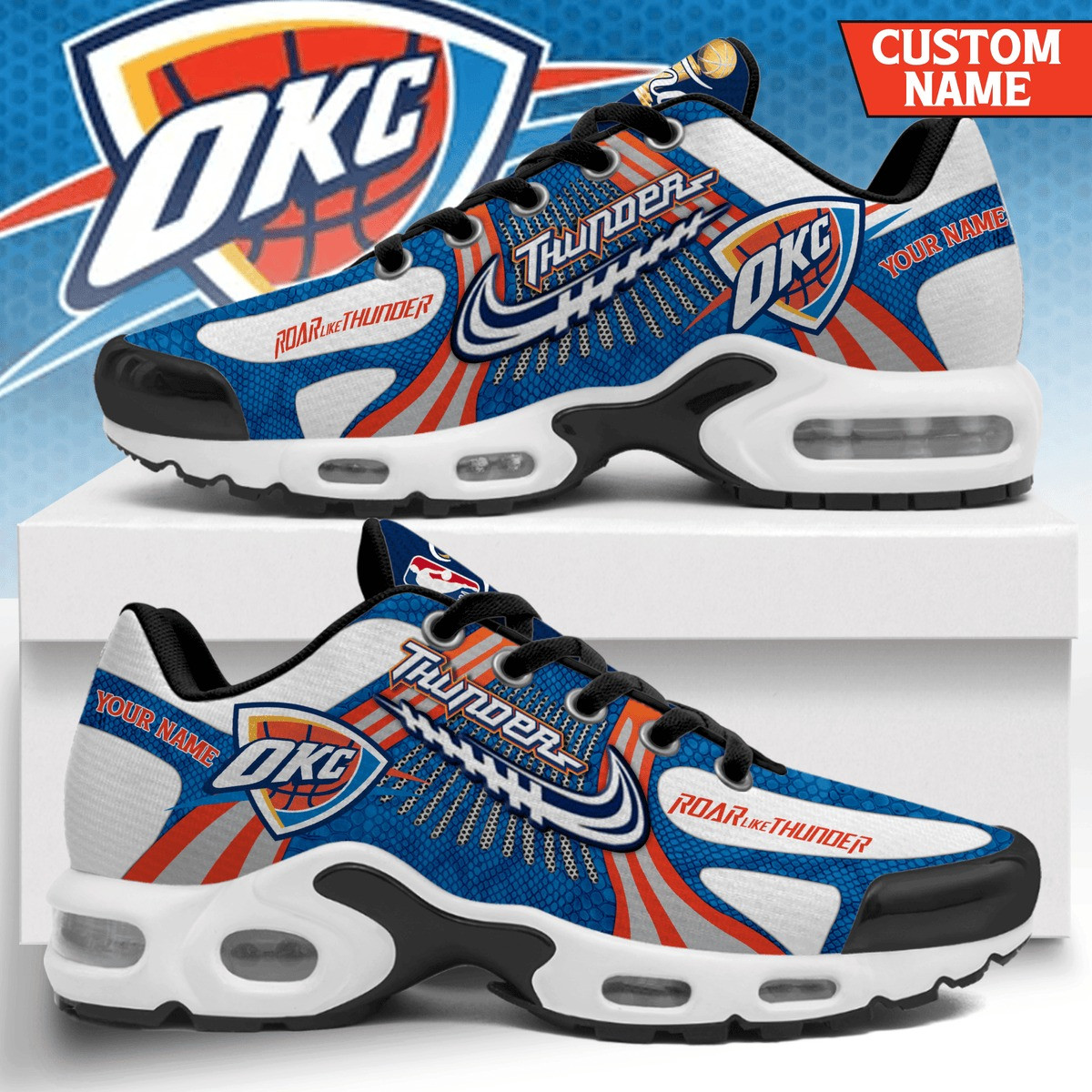 Personalized Roas Like Thunder OKC Sneakers Gift For Basketball Lover